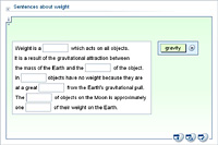 Sentences about weight
